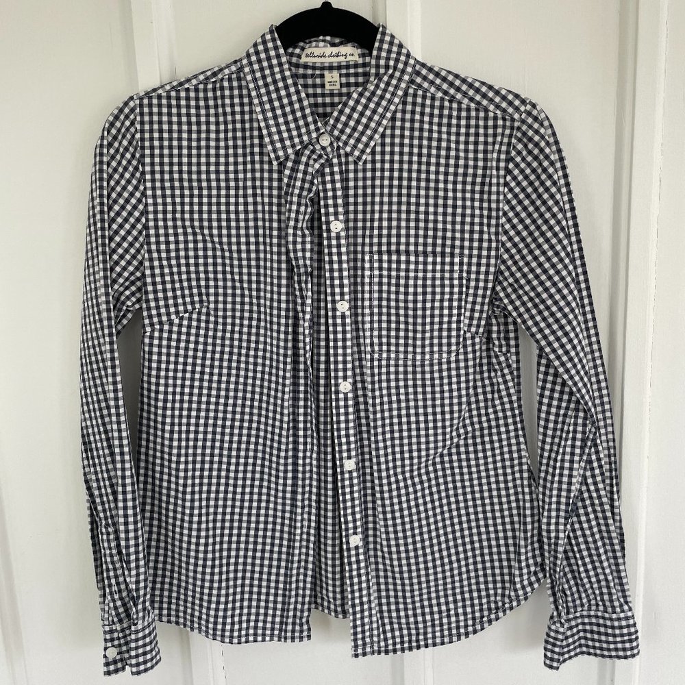 Telluride Clothing Co Gingham Button Down | Color: Navy/White | Size: S